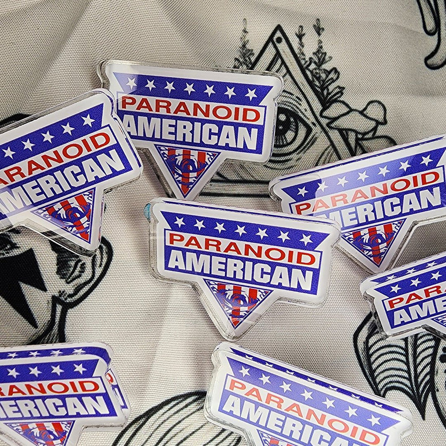 Paranoid American Gladiator Acrylic Pin