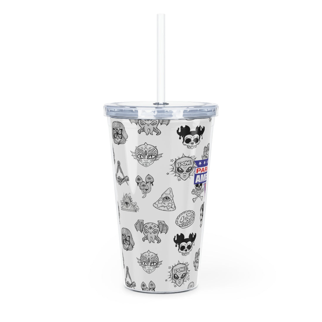 Paranoid American Tumbler with Straw - Paranoid American