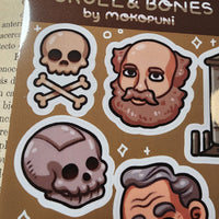 Skull & Bones (322) Sticker Sheet (by Mokopuni) - Paranoid American
