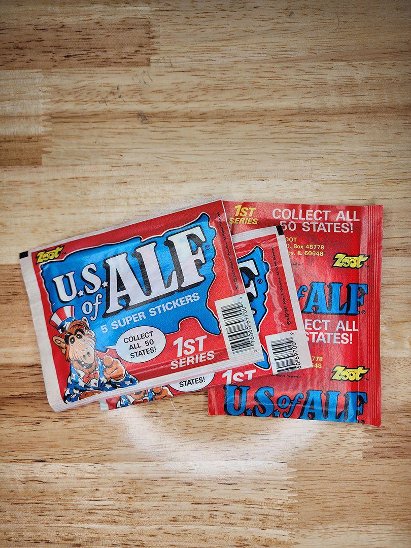 US of ALF "Super Stickers" (1 sealed pack) - Paranoid American