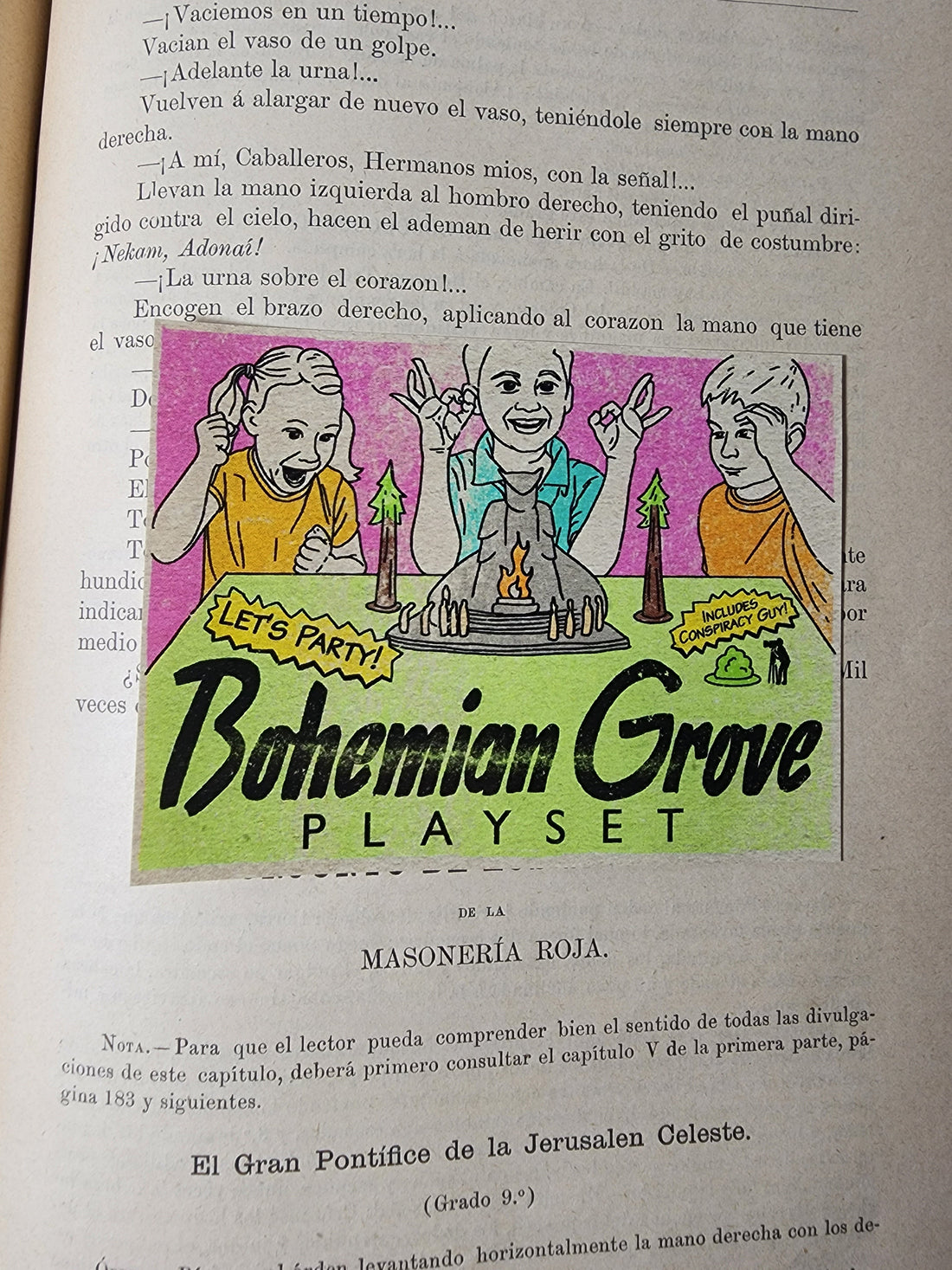 Bohemian Grove Playset Sticker - Paranoid American